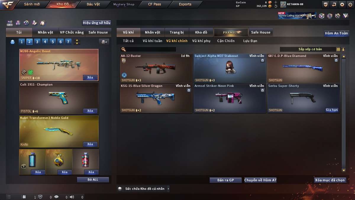 shop acc cf uy tin gia re